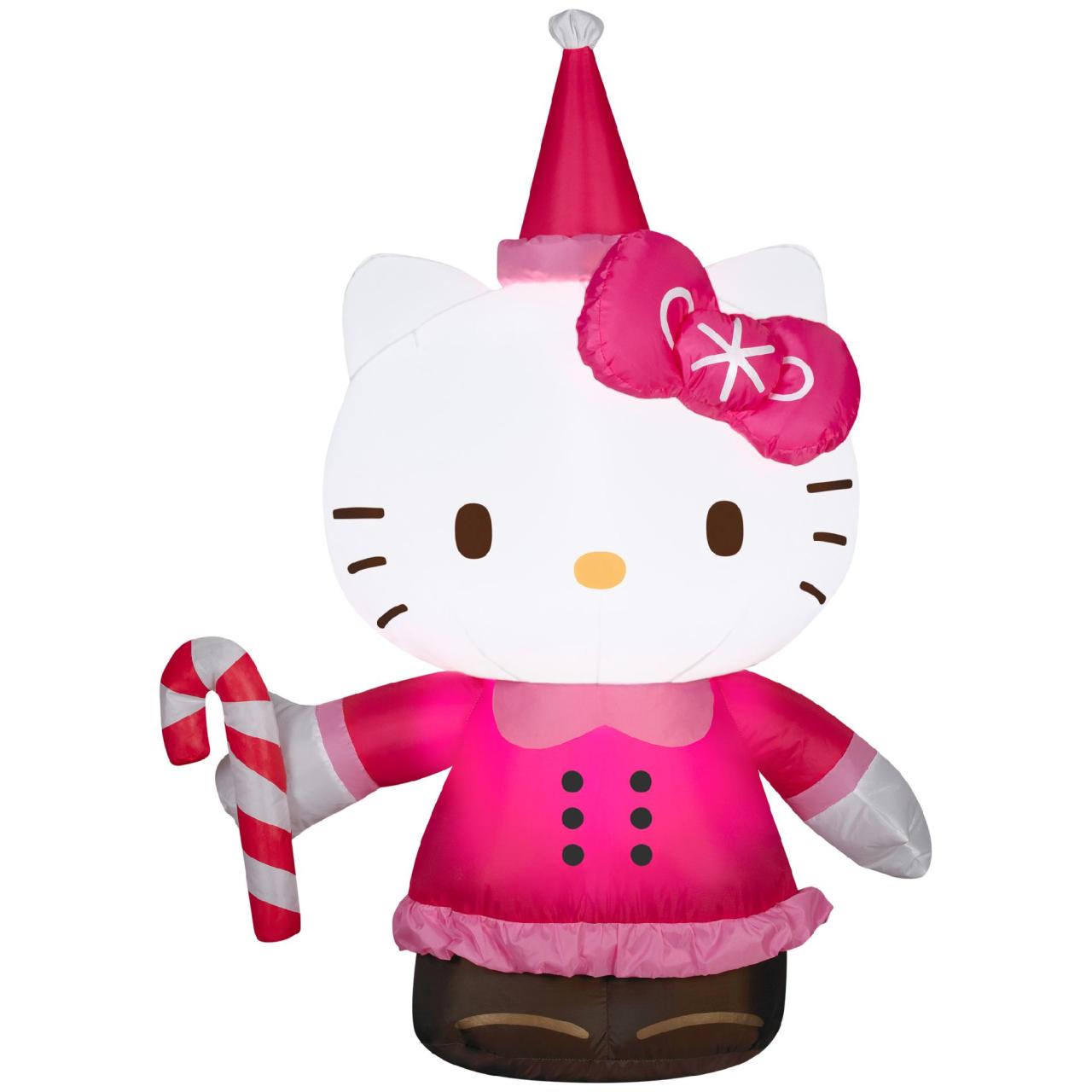 hello kitty christmas decor 3.5' Hello Kitty Airblown Christmas Decoration