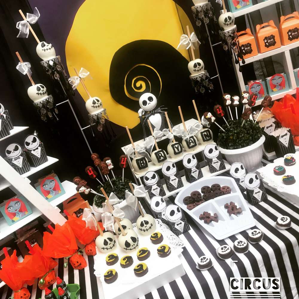 nightmare before christmas party decor Nightmare before Christmas Birthday Party Ideas Photo 5 of 20 Christmas birthday party