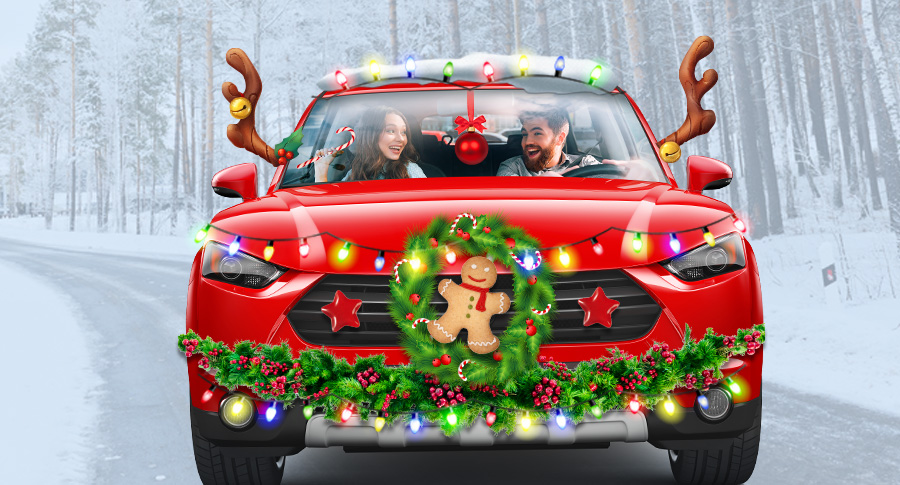 christmas decor for cars 4 Creative Ways To Decorate Your Car For The Holidays