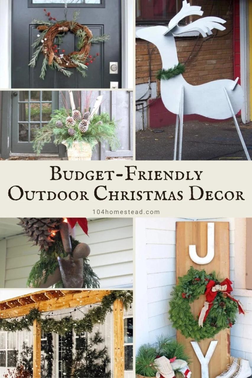 outdoor christmas decorations on a budget BudgetFriendly Outdoor Homestead Christmas Decor