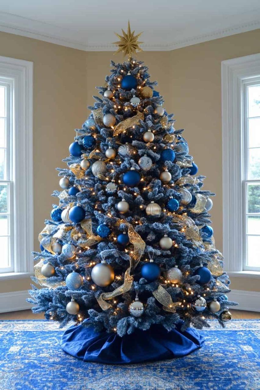 blue christmas tree decor Blue Christmas Tree in 2024 Blue christmas tree, Pink christmas tree, Christmas tree decorations