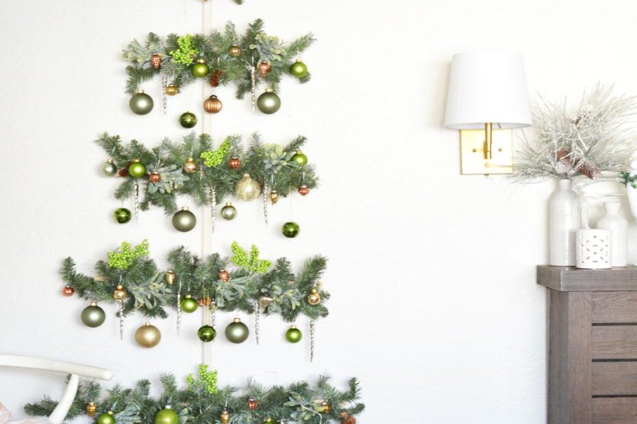 christmas tree on the wall decor DIY Wall Christmas Tree Centsational Style