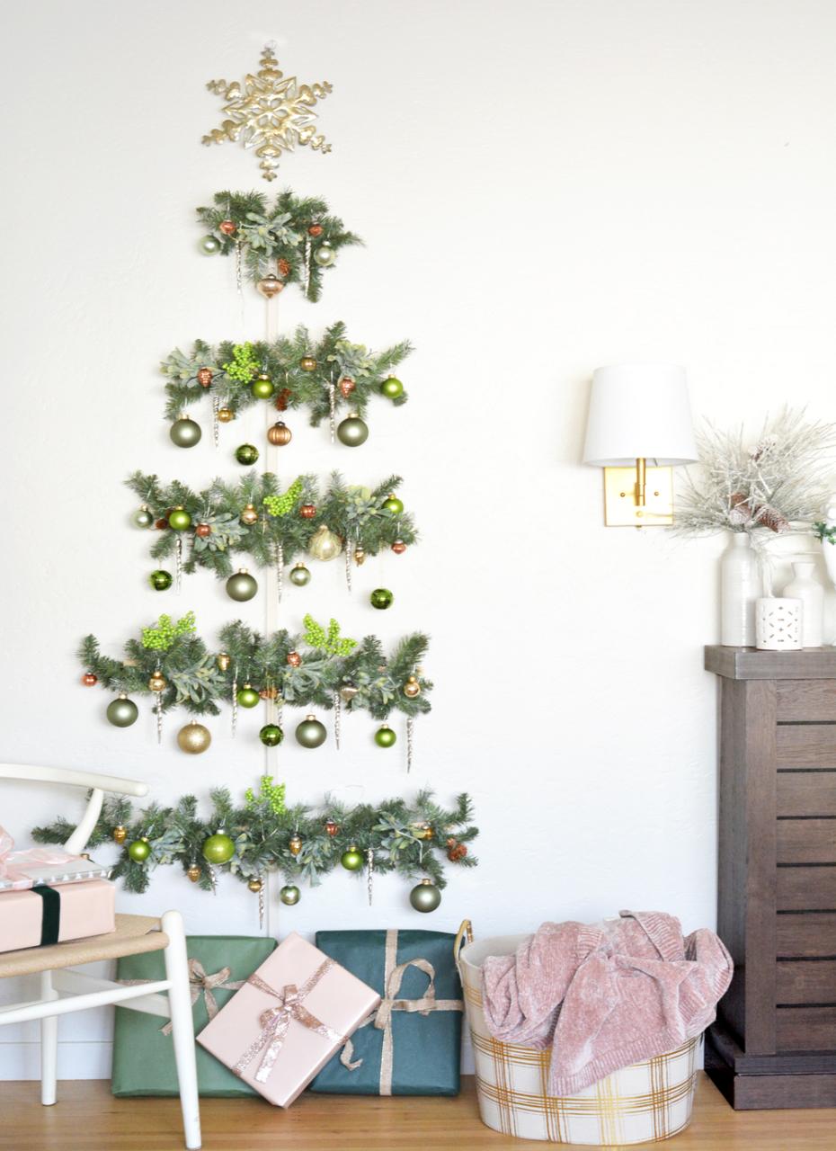 christmas tree on the wall decor DIY Wall Christmas Tree Centsational Style