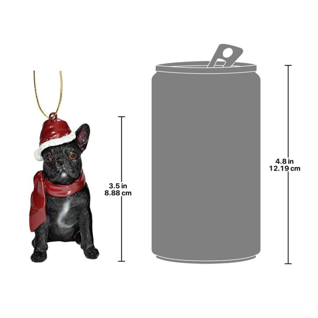 french bulldog christmas decor 3.5" Christmas French Bulldog Dog Ornament Christmas Central