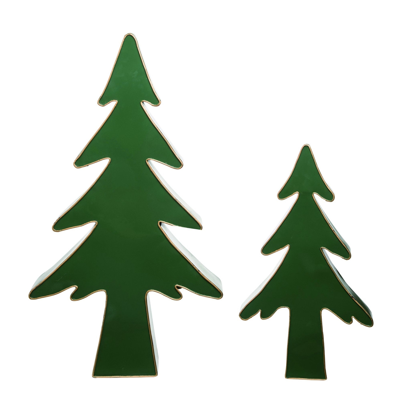 green christmas tree decor Set of 2 Green Traditional Christmas Tree Decor 24" Christmas Central