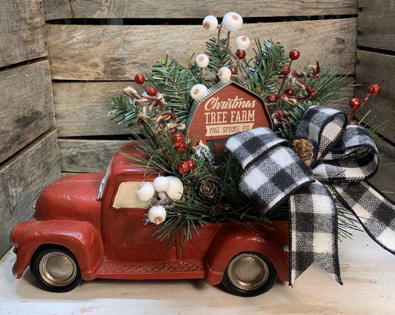 vintage truck christmas decor Excited to share this item from my etsy shop Christmas Decor Red