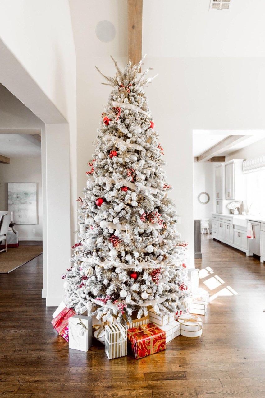 flocked christmas tree decor ideas 5 Helpful Things on How to Decorate a Flocked Christmas Tree Flocked christmas trees decorated