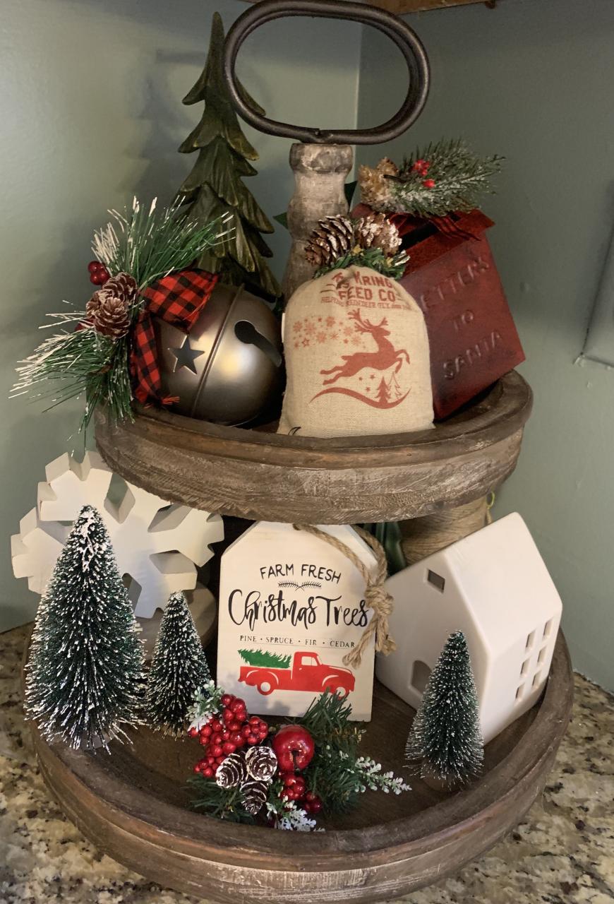 christmas tier tray decor 20 of the best christmas tiered tray decor of 2020 Artofit