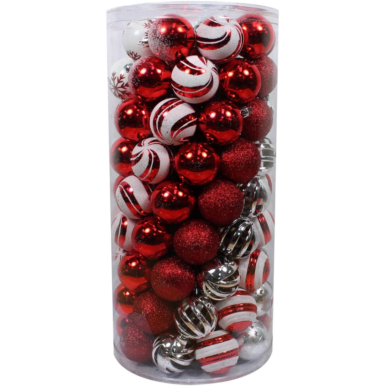 walmart christmas decorations indoor sale Holiday Time Christmas Ornaments Shatterproof, Set of 101