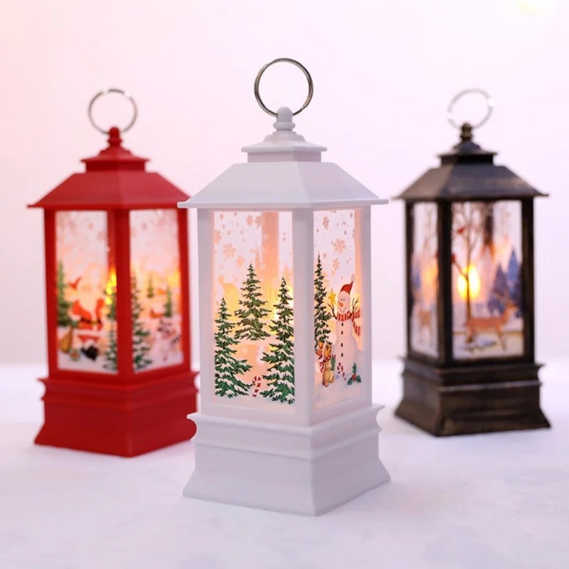 battery operated christmas decorations indoor Christmas Candle Lantern, Decorative Lantern with Led Candle Battery