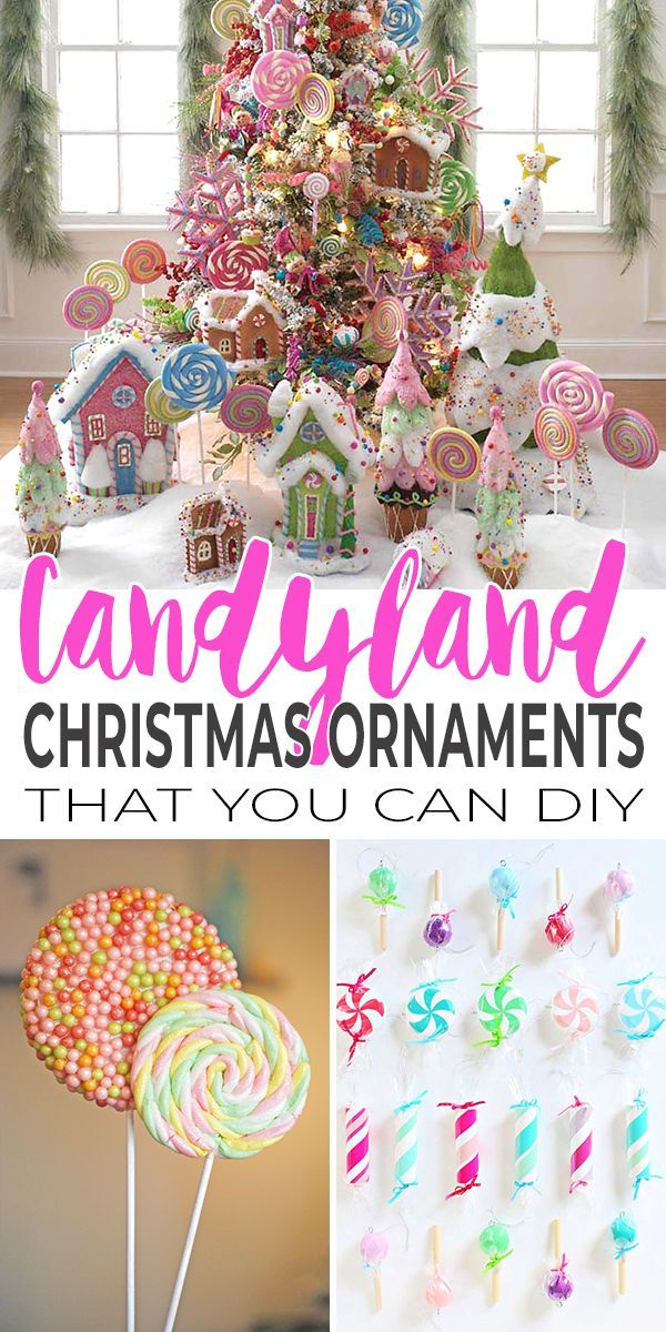 christmas candy decor diy DIY Candyland Christmas Decorations & Ornaments • The Budget Decorator Christmas tree