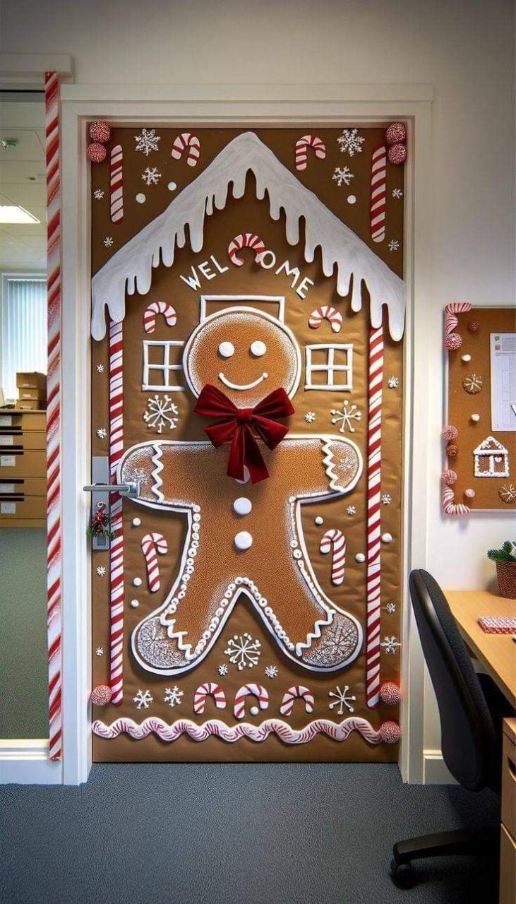 christmas door decor diy Pin by Andrea Sadloňová on Christmas Vianoce in 2024 Classroom christmas decorations, Diy