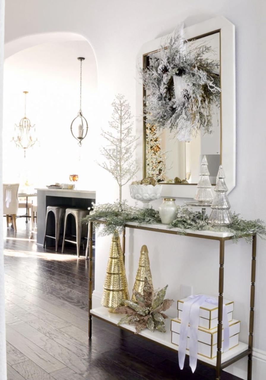 entryway table christmas decor 35 awesome entry christmas decor to give some inspiration on updating your home or adding