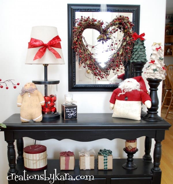 christmas entry table decor DIY Christmas DecoratingEntry Table