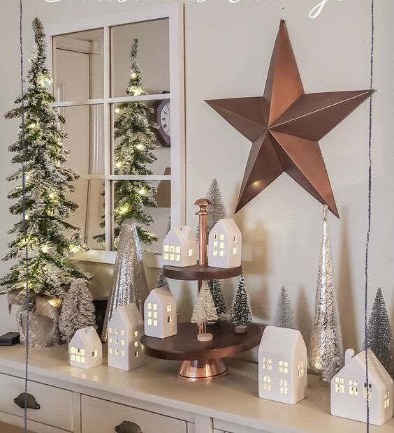 entryway table christmas decor 55+ Christmas Entryway Table Decor Ideas