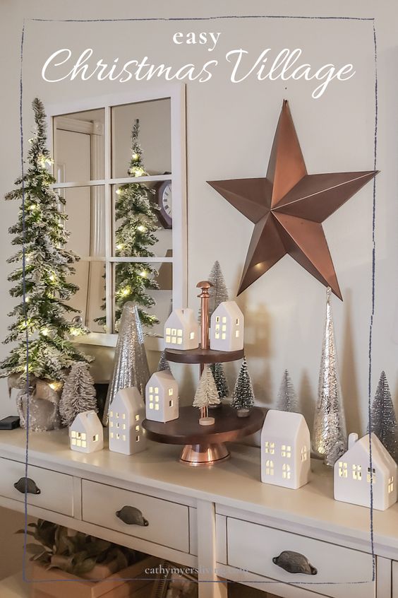 entryway table christmas decor 55+ Christmas Entryway Table Decor Ideas