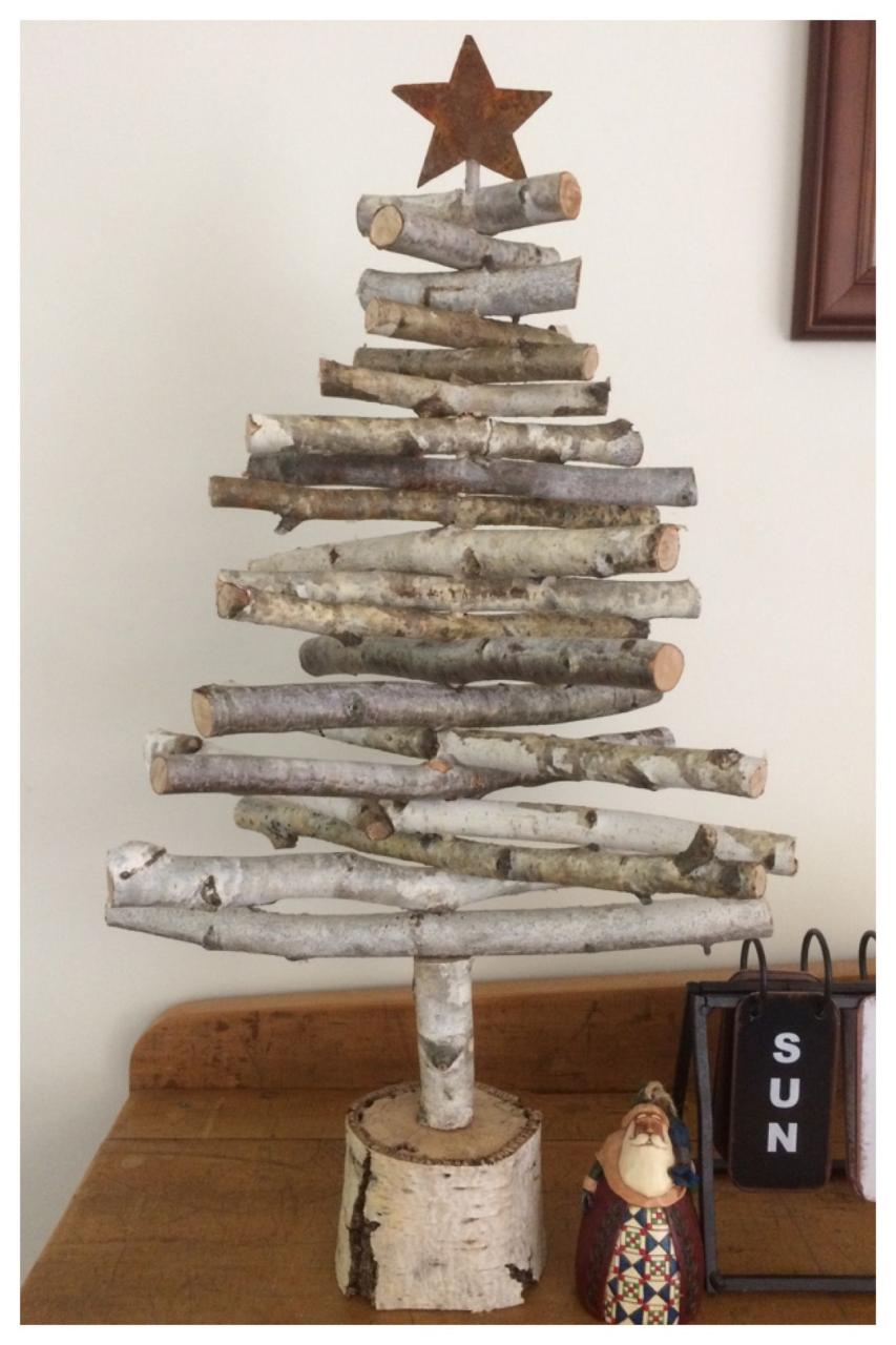 birch tree christmas decor Birch Christmas Tree.. our latest creation ) Birch Wood Decor, Birch Wood Crafts, Birch Craft