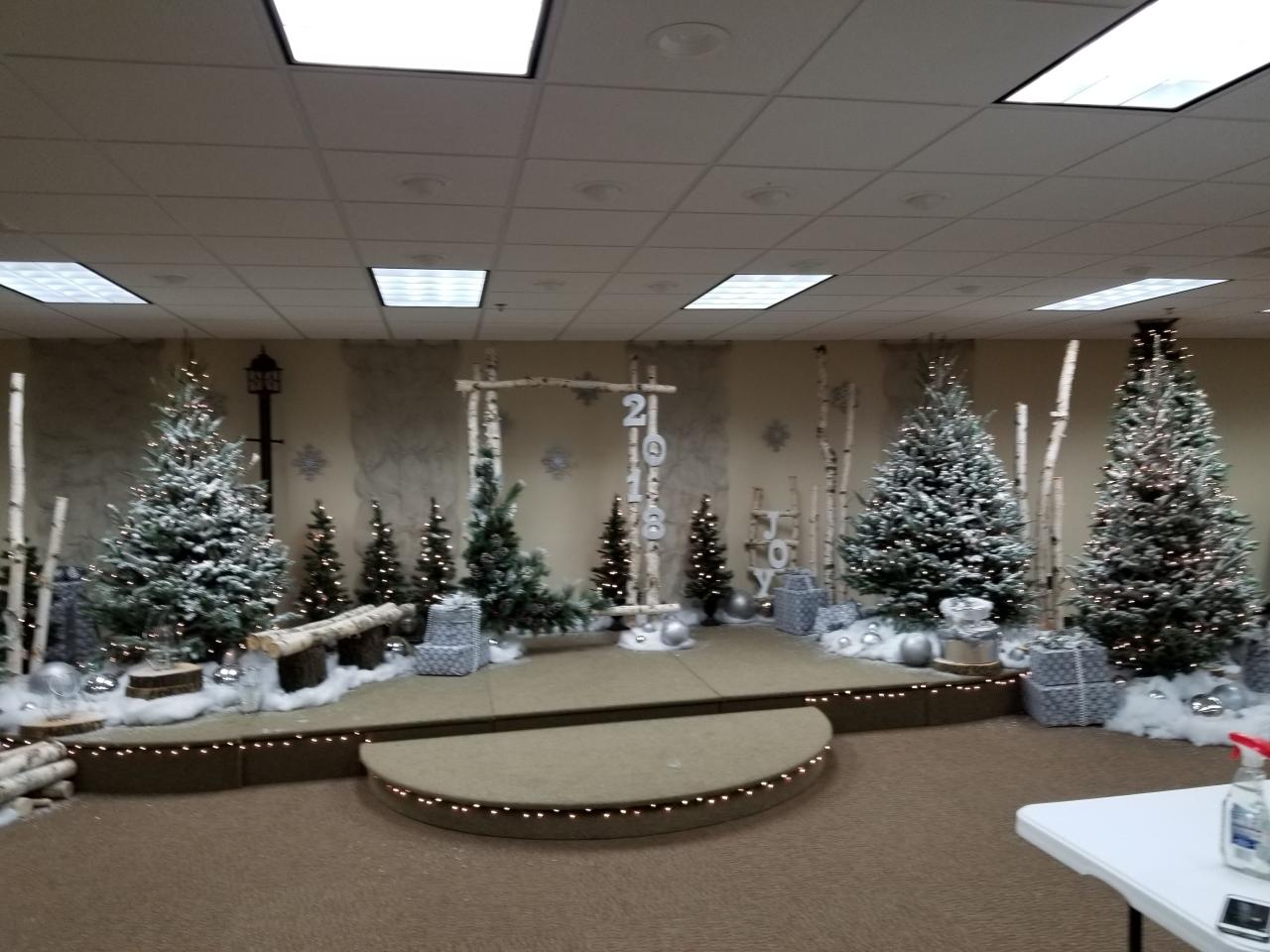 church christmas stage decor Festive Church Stage Decor for Christmas Celebrations