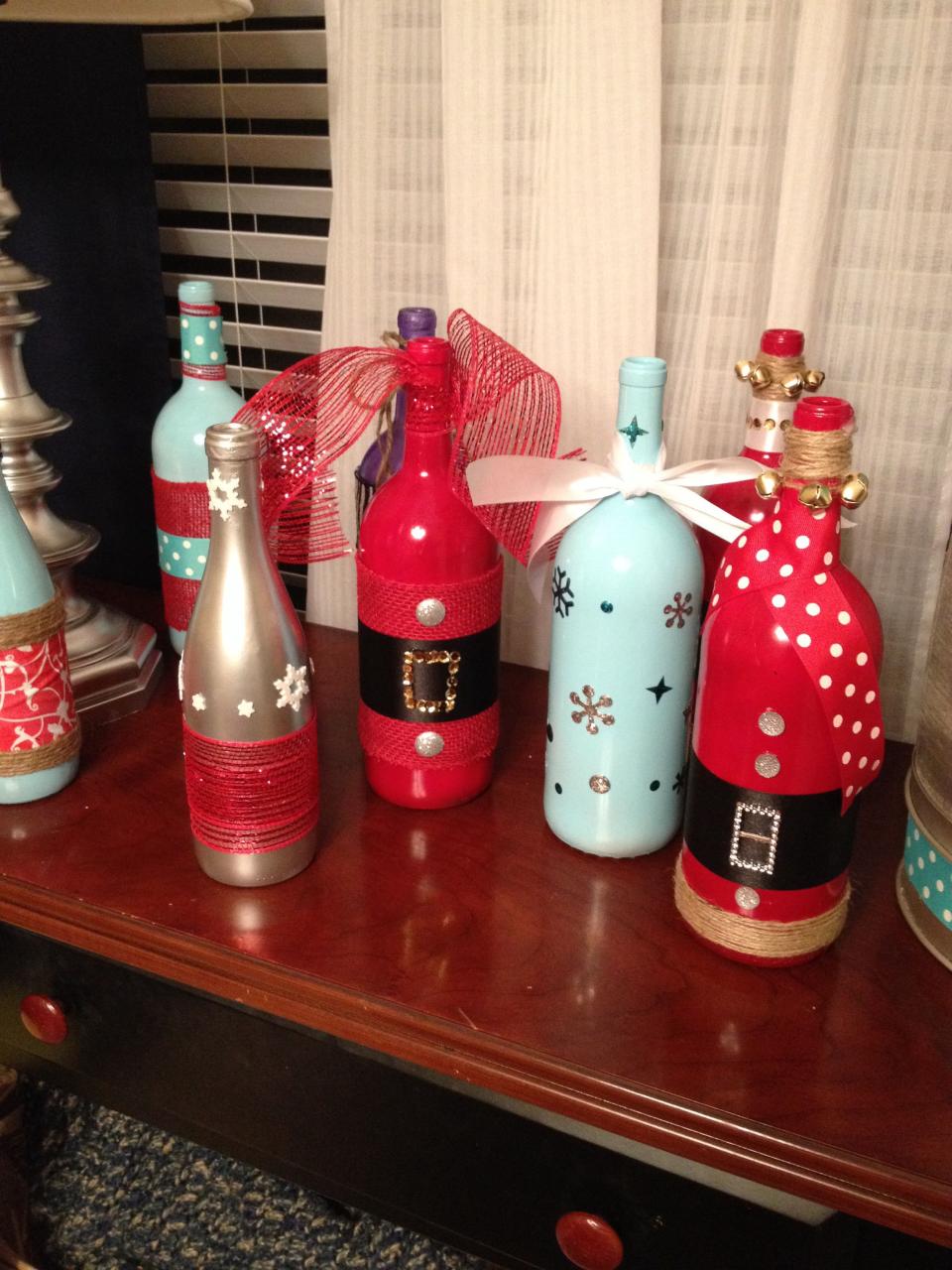 christmas wine bottle decor 20+ Ideas With Wine Bottles