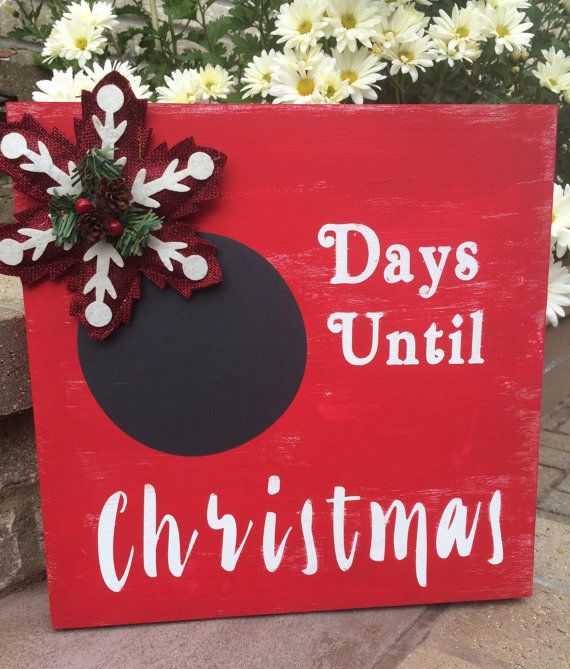 days until christmas decor Days Until Christmas Sign Christmas Countdown by AlyChrisBoutique