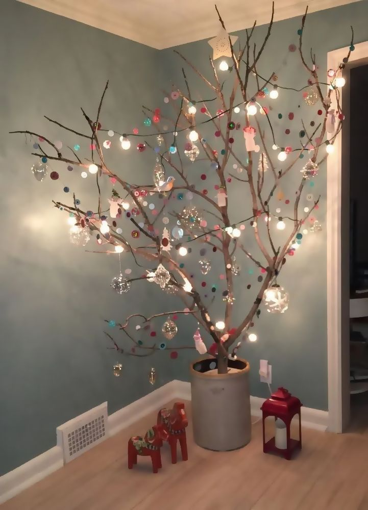 christmas decor with branches 25 Amazing DIY Christmas Decor Ideas Using Branches and Twigs Vacanze di natale, Alberi di