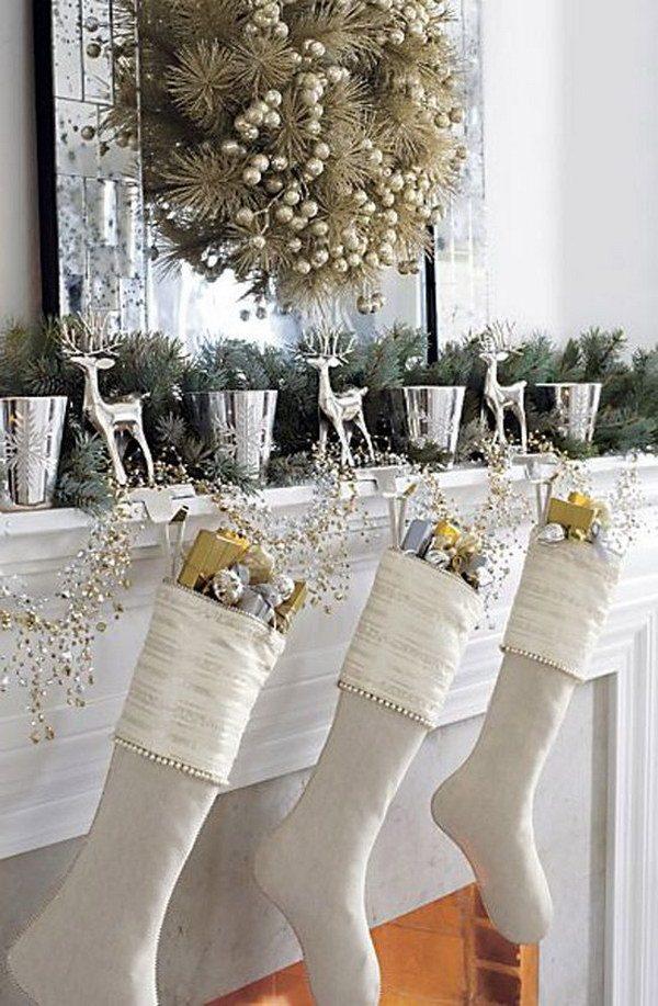 silver and gold christmas decor Gold Silver And White Christmas Decor Little Piece Of Me