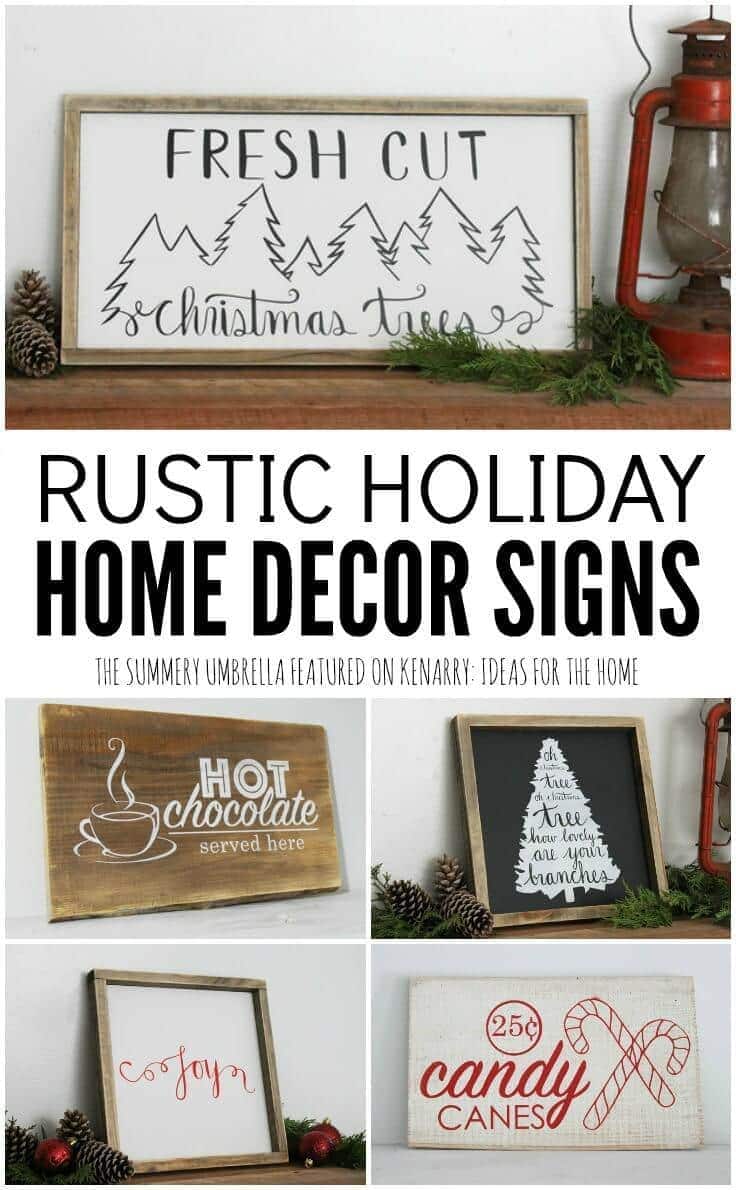 christmas home decor signs Holiday Home Decor Signs and Free Printable Gift