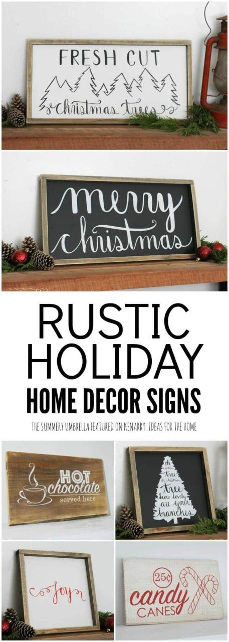 christmas home decor signs Holiday Home Decor Signs and Free Printable Gift