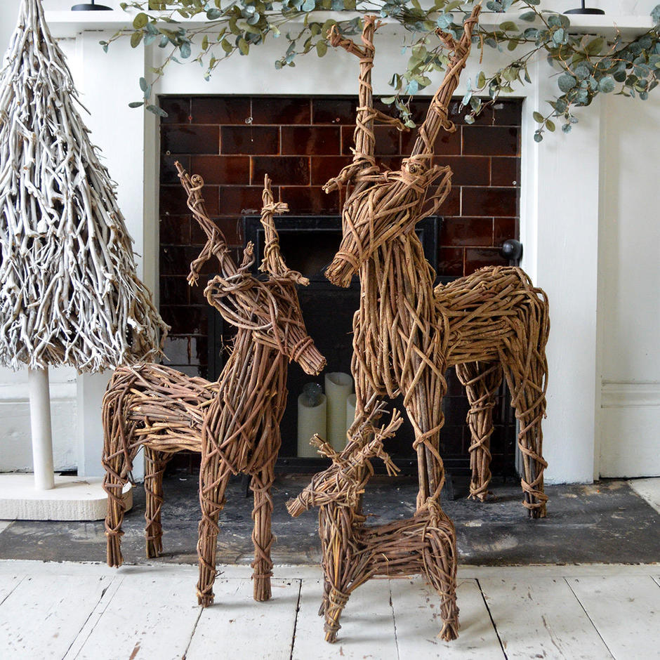 rattan christmas decorations outdoor 26 Best Pictures Wicker Reindeer Christmas Decorations / Seasonal