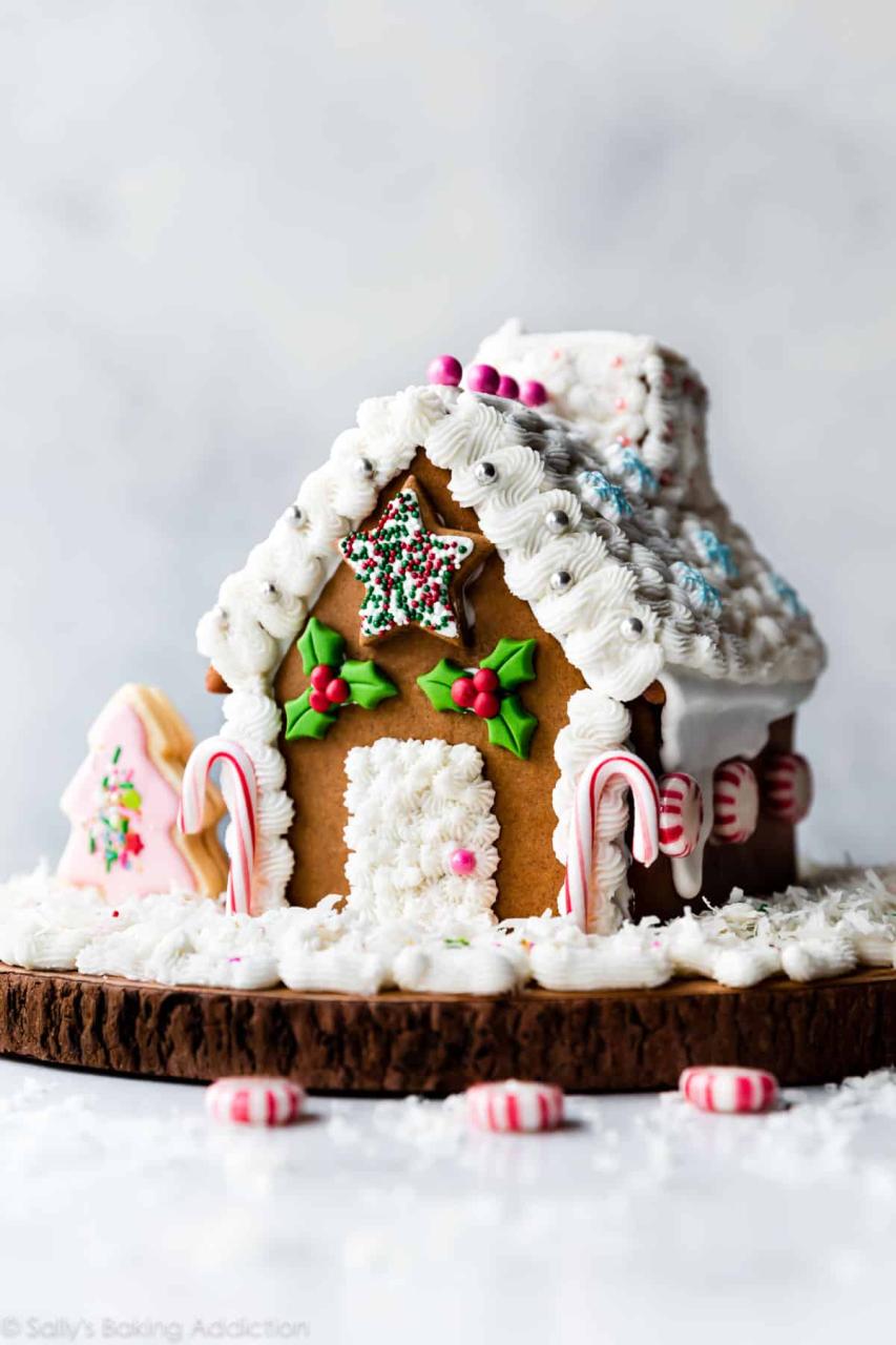 christmas decor gingerbread house Gingerbread House Recipe Sally's Baking Addiction