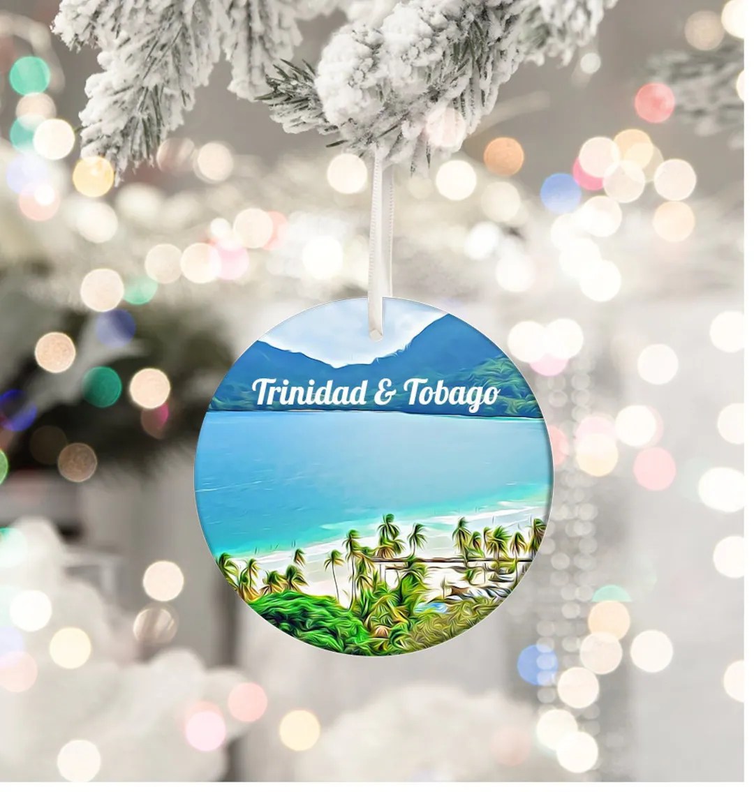 christmas decorations for sale in trinidad Trinidad and Tobago Ornament, Christmas Gift, Trinidad and Tobago