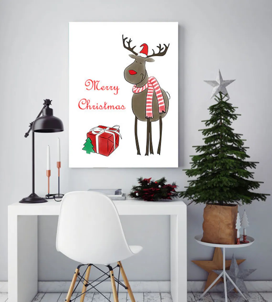 merry christmas wall decor Merry Christmas wall art print digital download. Etsy