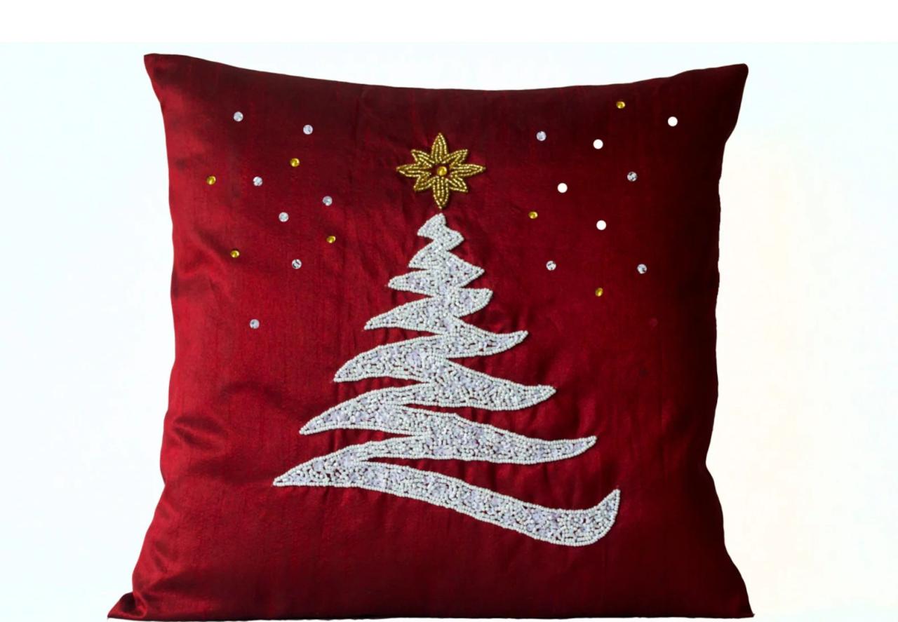 christmas decor throw pillows Christmas Pillows Christmas Throw Pillow Cover Christmas Etsy UK