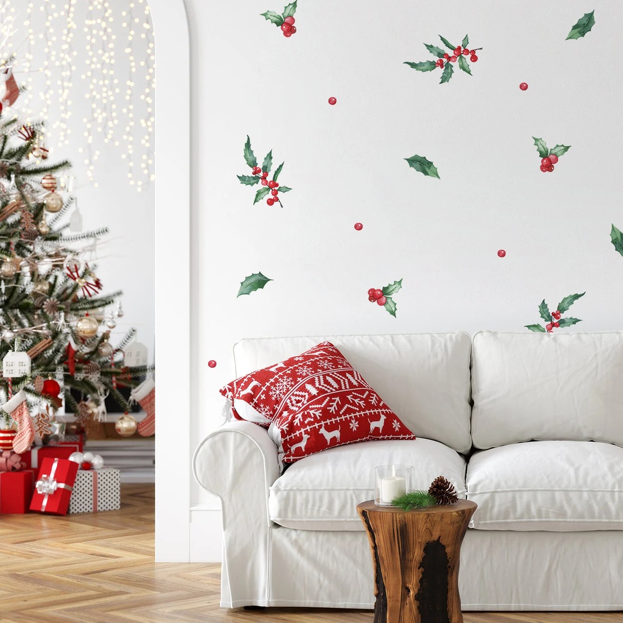 christmas sticker wall decor Christmas Wall Decal Etsy