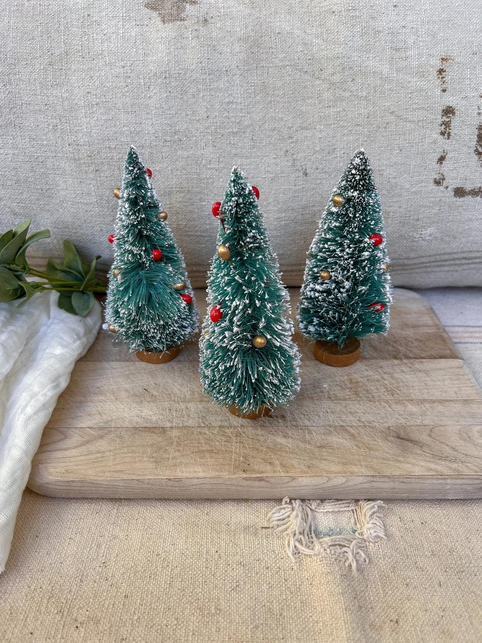 bottle brush christmas tree decor Set of 3 Bottle Brush Trees / Christmas Decor / Holiday Decor Etsy