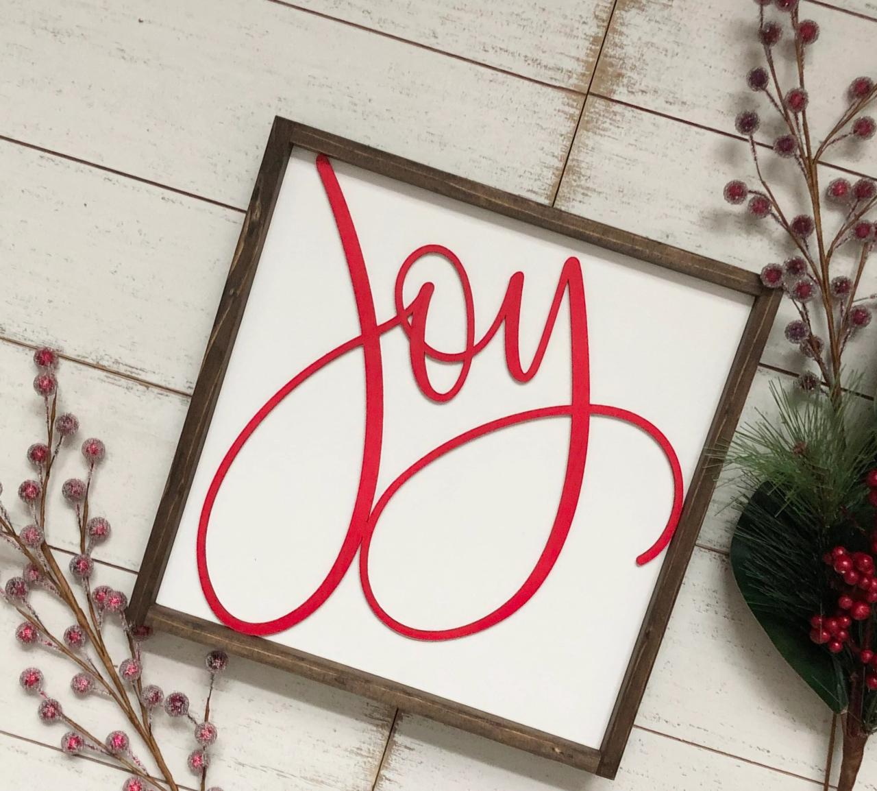 joy sign christmas decor Joy Wood Sign Christmas Joy Wall Decor Joy Wreath Decor Etsy