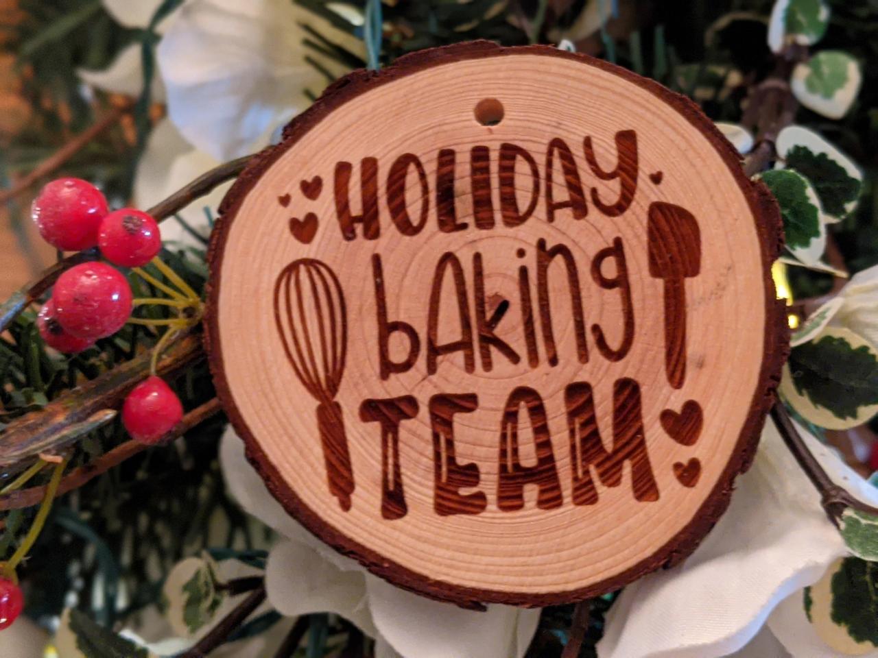 christmas ornaments baking theme Baking Themed Christmas Ornaments Set of 6 Wood Burned Etsy