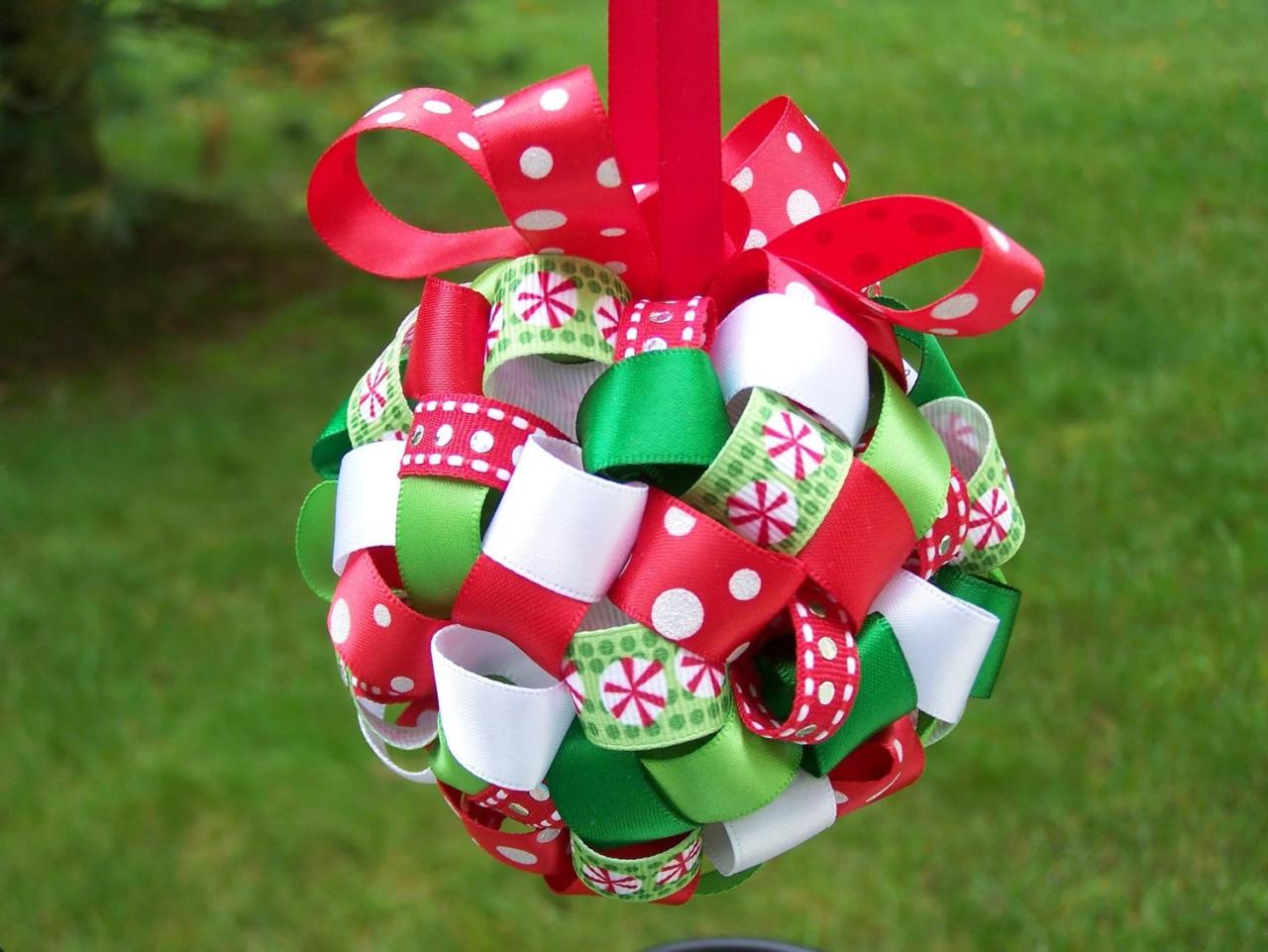 ribbon for christmas decor Christmas Ribbon Ornament