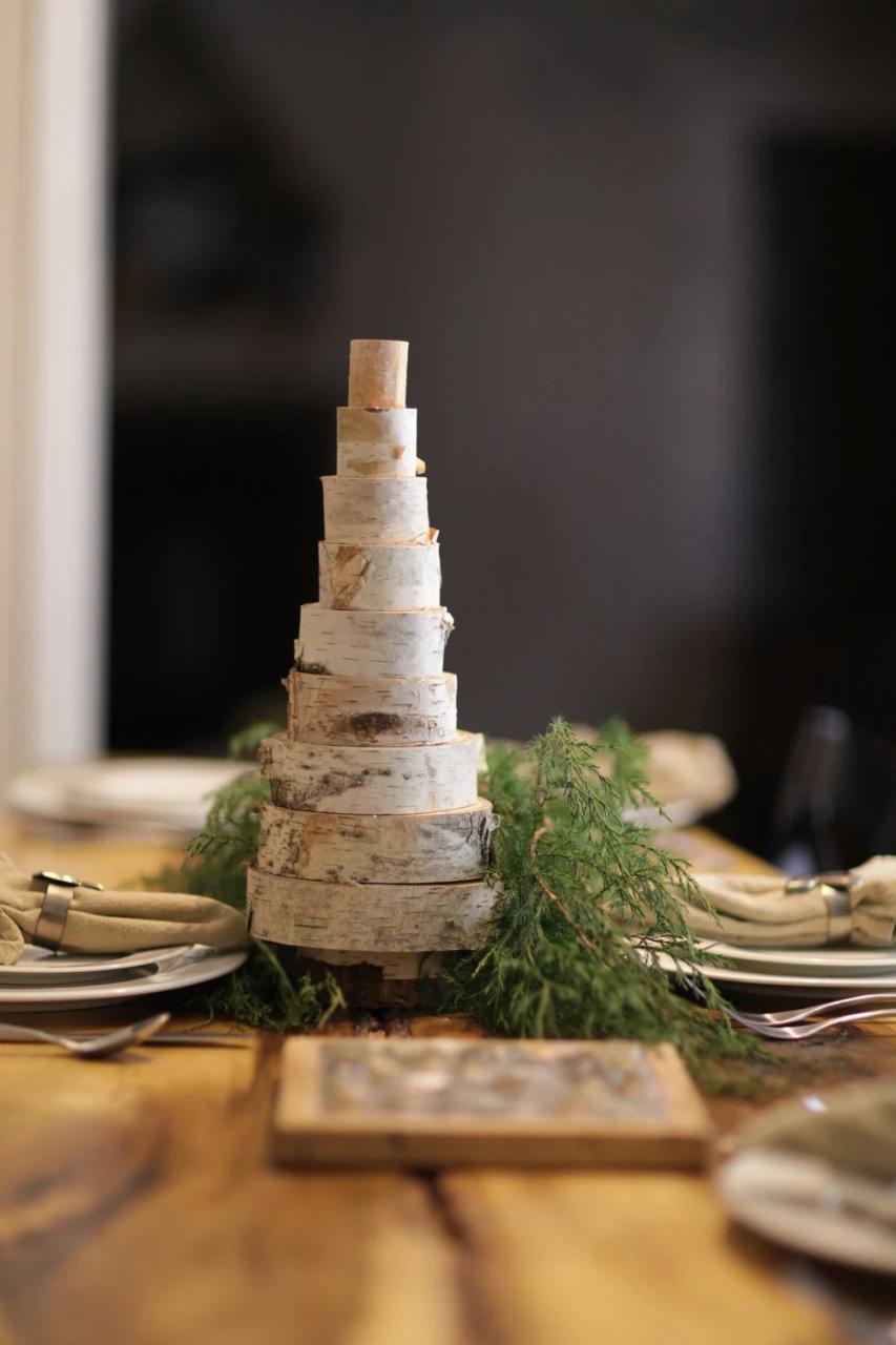 birch tree christmas decor Christmas Tree Birch Tree Wedding Decor Handmade Birch