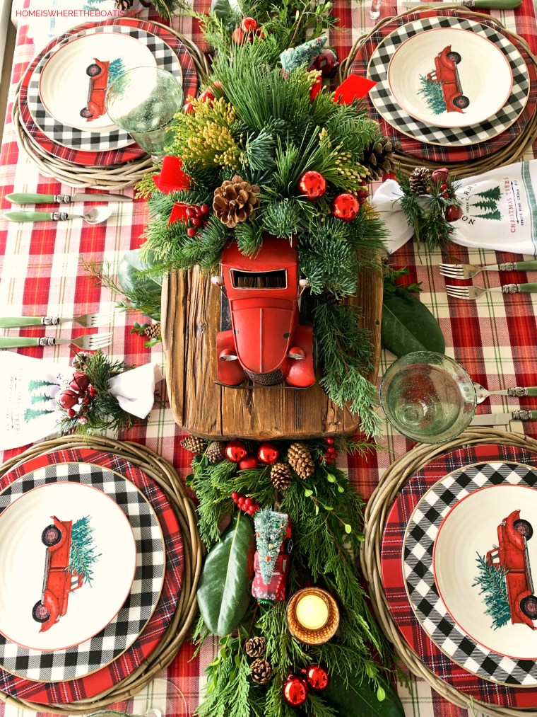 christmas red truck decor 25 Red Truck Christmas Decor and DIY Ideas Pink Fortitude, LLC