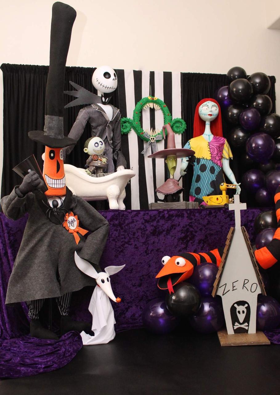 nightmare before christmas party decor Nightmare Before Christmas Birthday Party Ideas Photo 1 of 12 Catch My Party