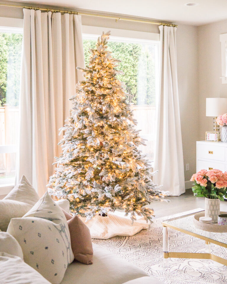 gold and pink christmas decor Holiday Home Tour Pink & Gold Christmas Decorations 2019 Just A Tina Bit