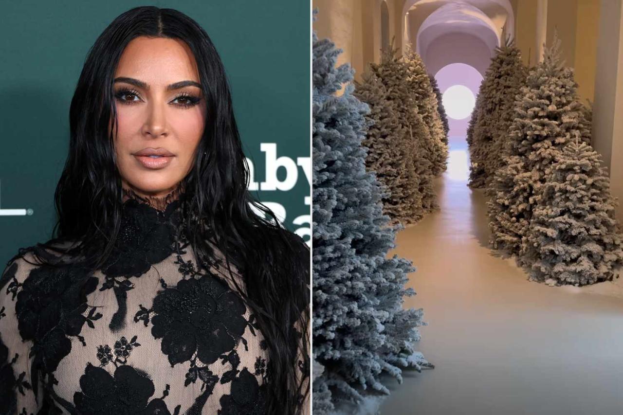 kim kardashian christmas decor Kim Kardashian on Appreciating Her Christmas Decorations