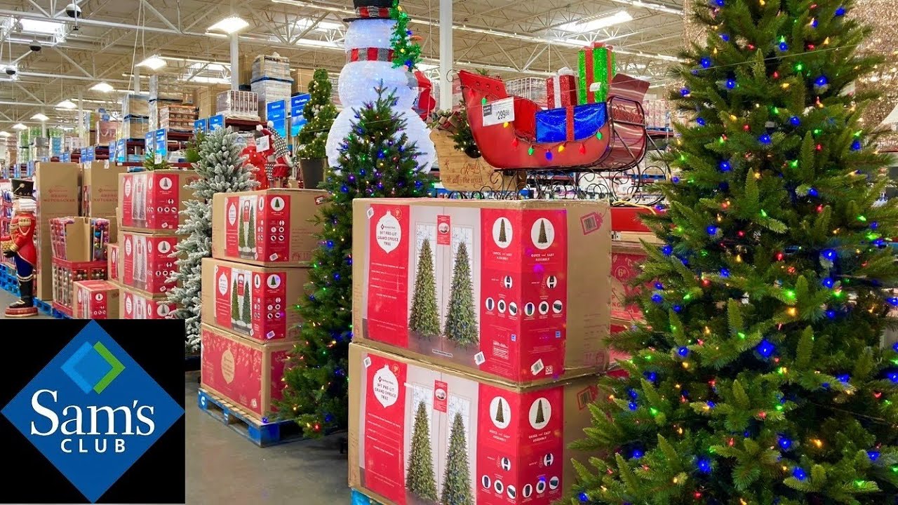 sam's club christmas decor SAM'S CLUB CHRISTMAS DECORATIONS CHRISTMAS TREES ORNAMENTS SHOP WITH ME SHOPPING STORE WALK