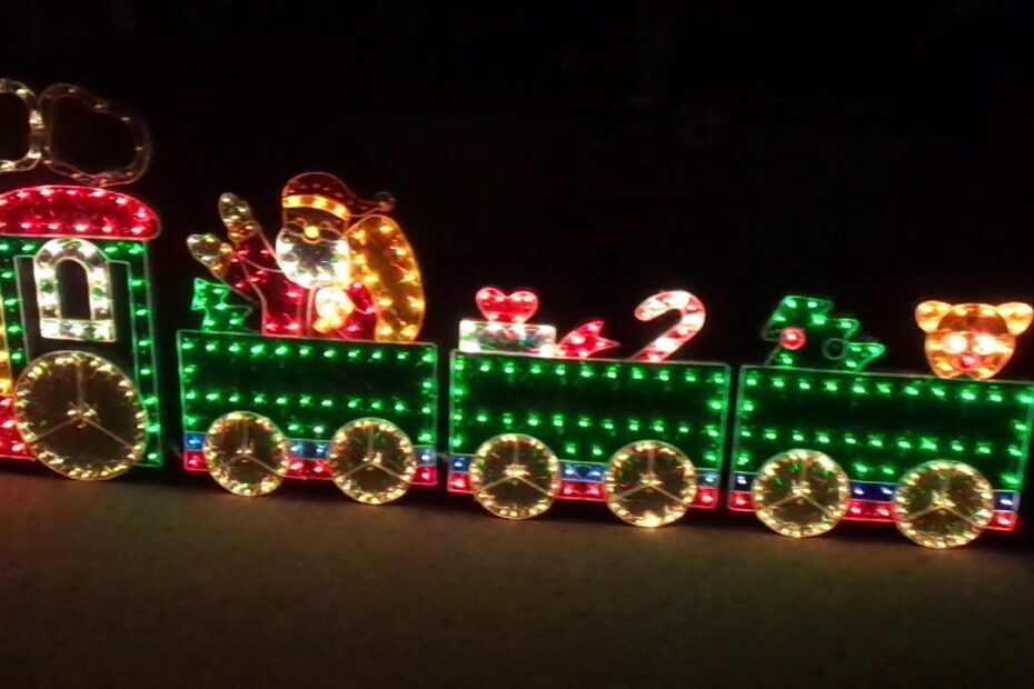 christmas decorations outdoor train Christmas Train Lights Yard