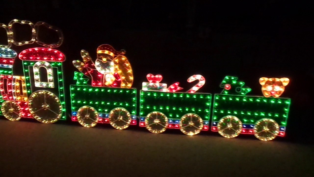 christmas decorations outdoor train Christmas Train Lights Yard