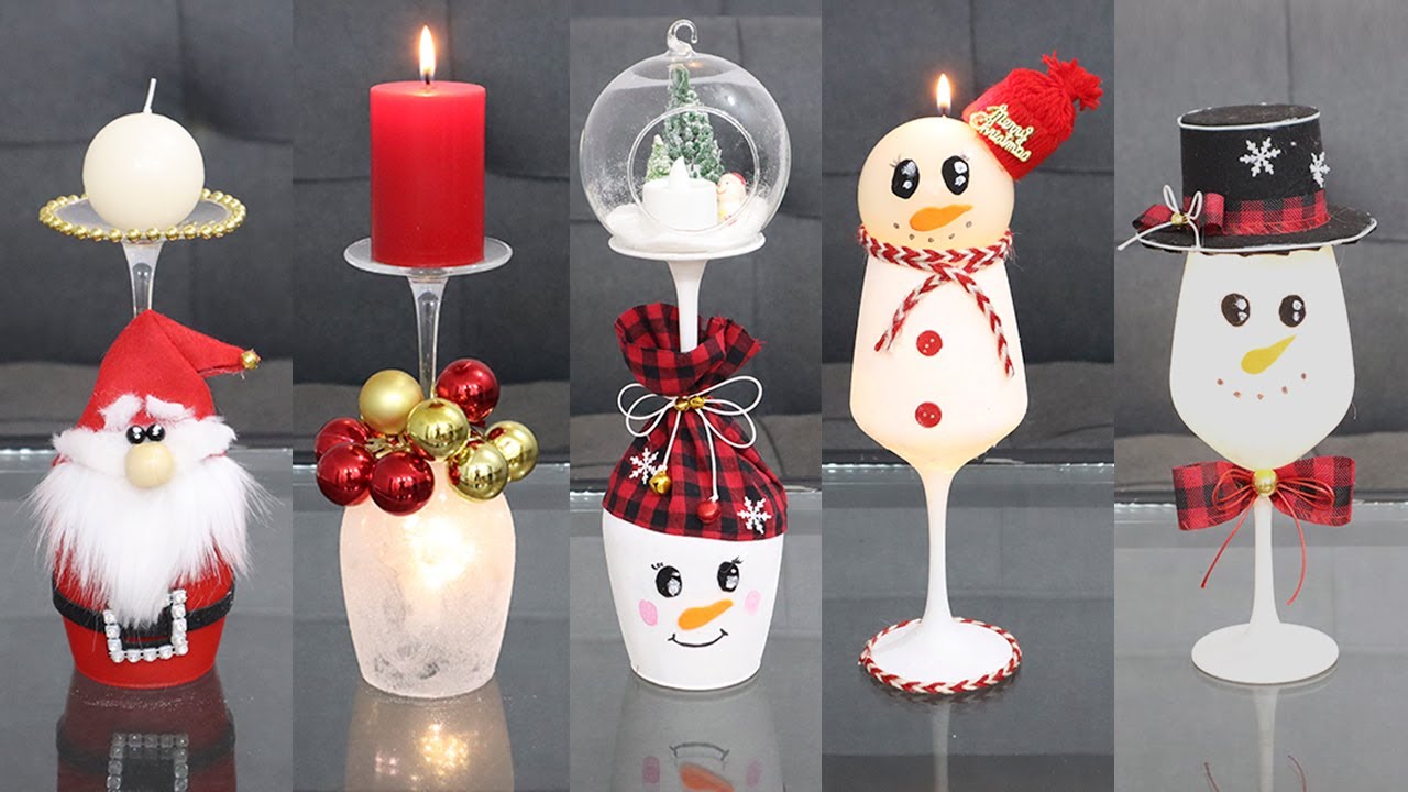 christmas decoration ideas with wine glasses 10+ Easy To Make Wine Glass Christmas Decorations To Bring the Festive