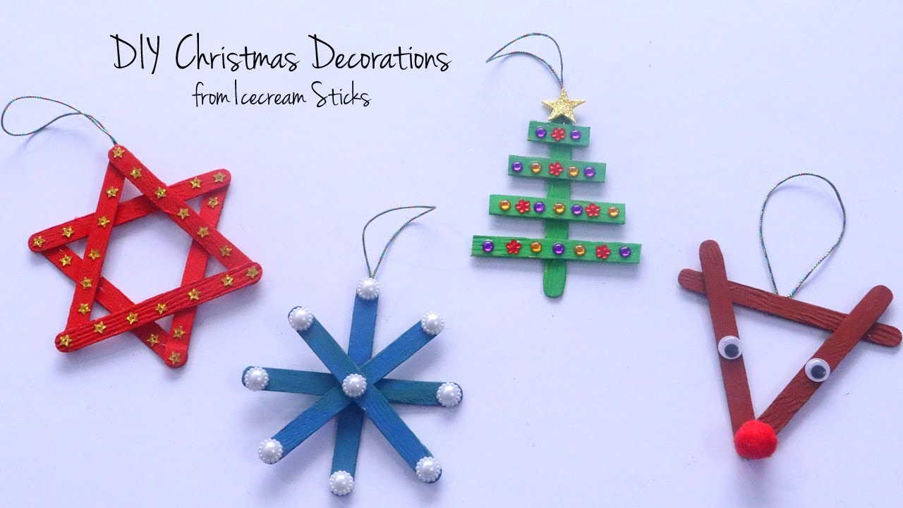 christmas decor ideas for kids DIY Christmas Decorations Homemade Christmas Ornaments Easy