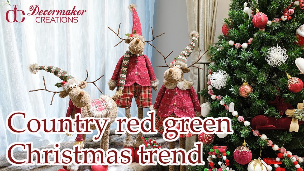 2024 christmas decor trends outdoor Christmas decorations trends 2024 red green XMAS country style home