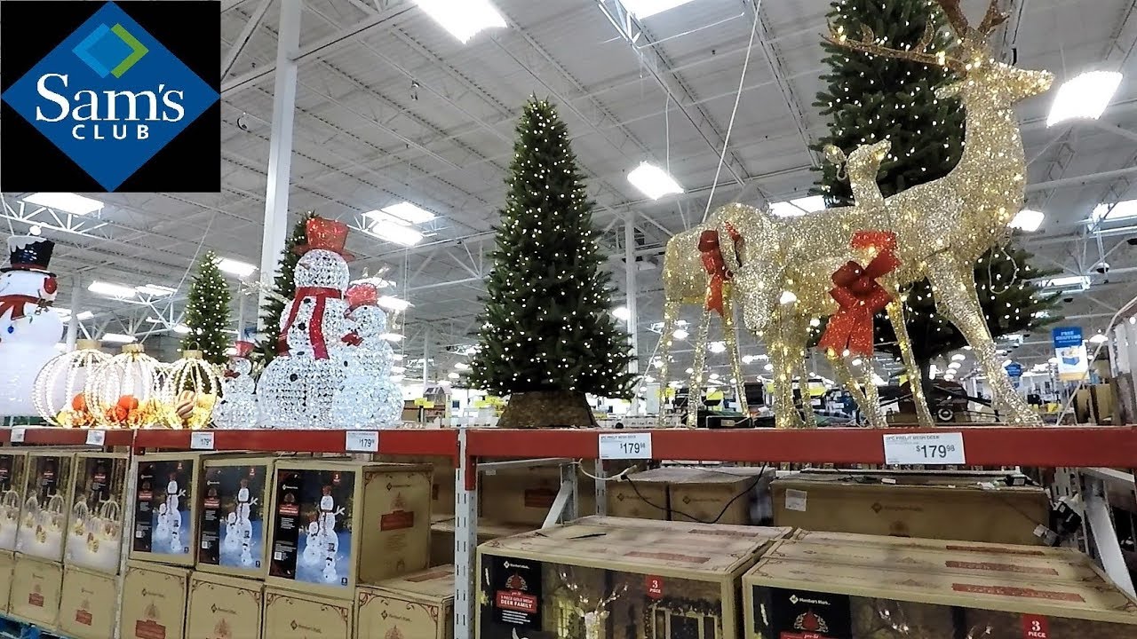 christmas decor sam's club SAM'S CLUB CHRISTMAS SECTION CHRISTMAS TREES DECORATIONS ORNAMENTS HOME DECOR SHOPPING YouTube